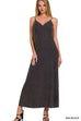 Zenana Mineral Washed Rayon Challis Cami Dress