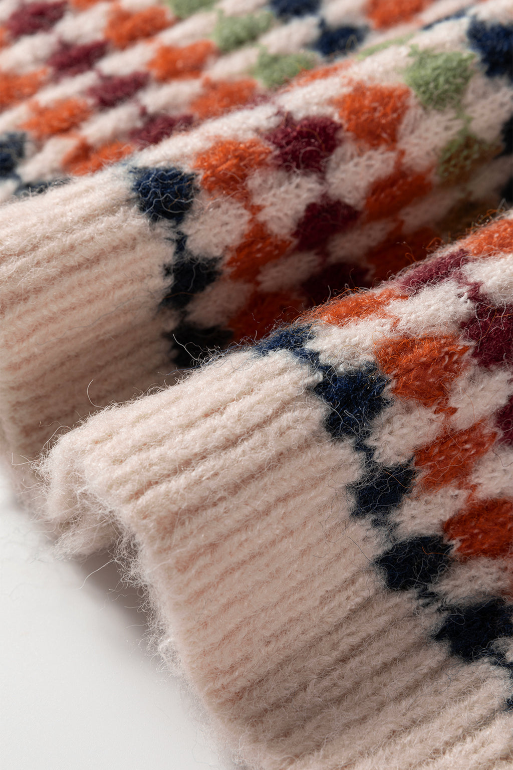 Multicolour Dotty Striped Pattern Knit Drop Shoulder Sweater - Essential Retail Store