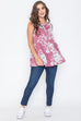 Sleeveless Floral Tiered Tunic