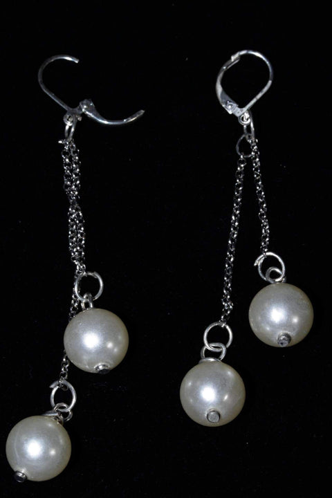 Faux Pearls Dangle Earrings