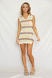 Retro Striped Knit Coverup