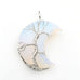 Cross-Border New Handmade Necklace Jewelry Moon Natural Crystal Stone