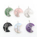 Cross-Border New Handmade Necklace Jewelry Moon Natural Crystal Stone