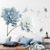 Elegant Floral Bedroom Bedside Wall Sticker – Extra Large Waterproof