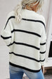 Knit Strip Long Sleeves Sweater