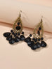 Bohemian Retro Jewellery Black Water Drop Beads Antique Gold