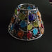 Handmade colored glass Tea Light candle holder