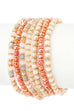 Mix Beads 7 Layered Stretch Bracelet Set