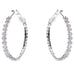 50mm Marquise Cut Halo CZ Hoop Earrings