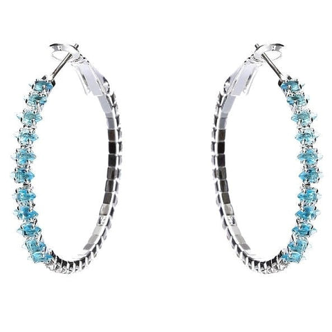 50mm Marquise Cut Halo CZ Hoop Earrings