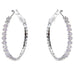 50mm Marquise Cut Halo CZ Hoop Earrings