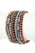 Mix Beads 7 Layered Stretch Bracelet Set