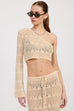 ONE SHOULDER CROCHET CROP TOP