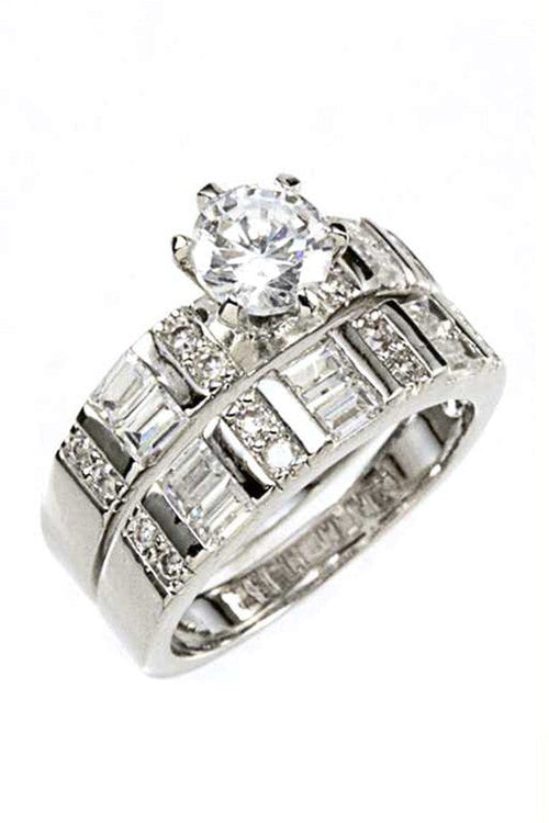 Cubic Zirconia Double Ring