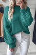 Cable Knit Sleeve Drop Shoulder Sweater