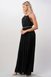 Halter Neck Maxi Dress with Beaded Waist Detail