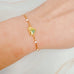 Dainty Color Dots Chain Heart Bracelet