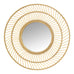 31.5 Boho Casual Woven Wicker Wall Mirror