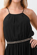 Halter Neck Maxi Dress with Beaded Waist Detail