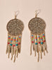 Antique Ethnic Jewellery Multicolour Seed Beads Tassel Dangle Bohemian