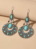 Bohemian Tribal Ethnic Antique Silver Rhinestone Hollow Water Drop