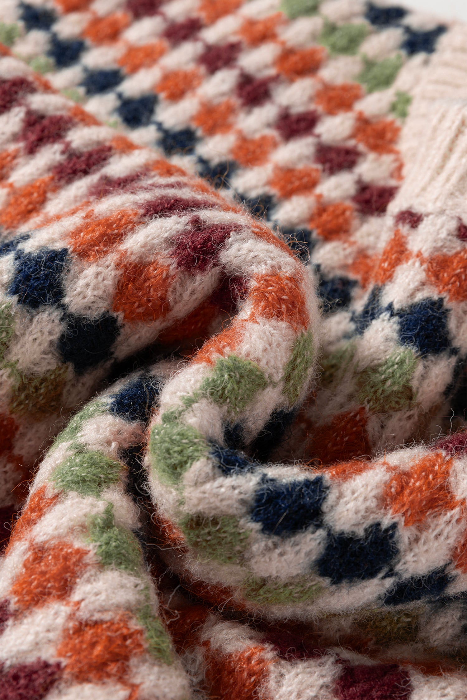 Multicolour Dotty Striped Pattern Knit Drop Shoulder Sweater - Essential Retail Store