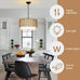Five Light Rattan Boho Chandelier For Dining Room Area
