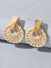 Awesome Ethnic Jewellery Bohemian Beige Weaved Geometric Pierced Stud