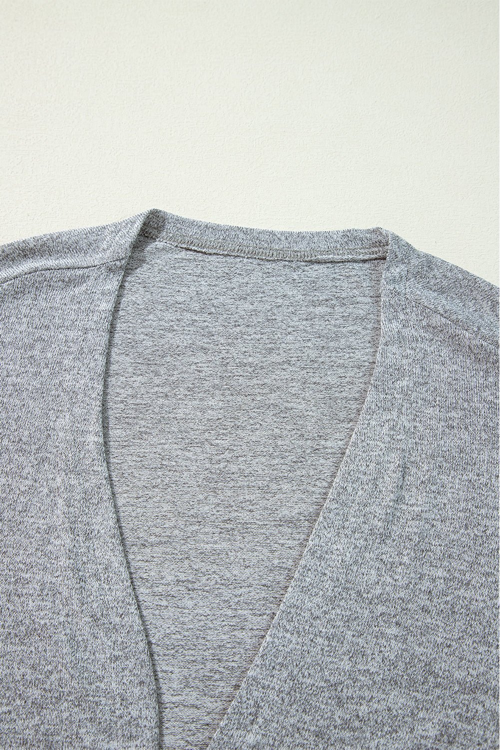 High Rise Solid Color Open Front Lightweight Cardigan - Essential Retail Store