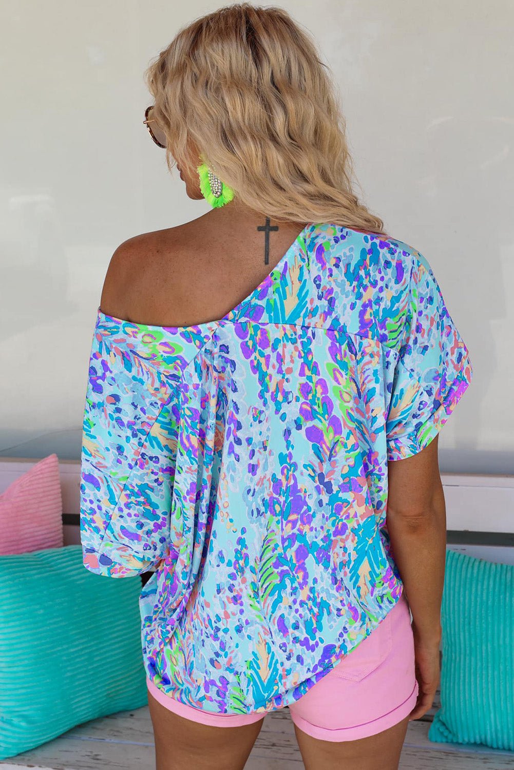Loose Painted Floral Tee - Essential Retail Store