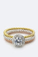 Round CZ Triple Ring Set