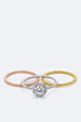 Round CZ Triple Ring Set