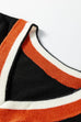 Varsity Stripe Contrast Trim V-Neck Sweater