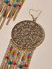 Antique Ethnic Jewellery Multicolour Seed Beads Tassel Dangle Bohemian