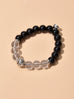 Tribal Ethnic Jewellery Black Transparent Beads Elastic Bohemian