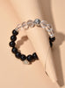 Tribal Ethnic Jewellery Black Transparent Beads Elastic Bohemian