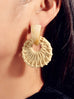 Awesome Ethnic Jewellery Bohemian Beige Weaved Geometric Pierced Stud