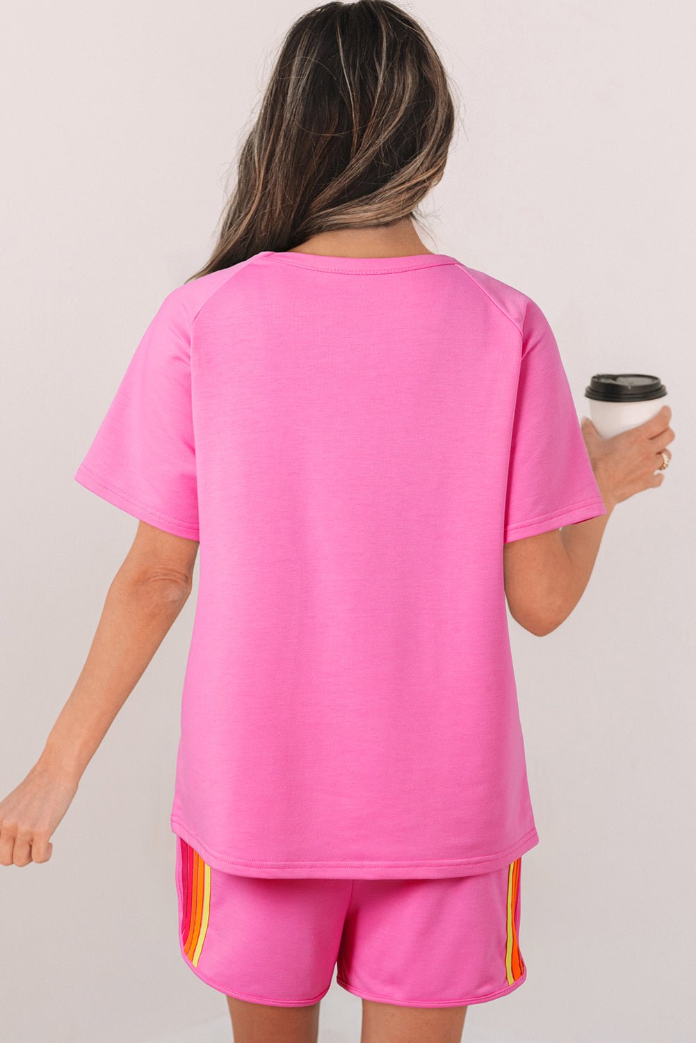 Bonbon Striped Patch Front Casual Tee - Essential Retail Store