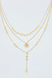Disc Drop Layered Necklace
