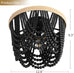 Handmade Beaded Bohemian Chandelier Three Light Black