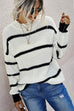 Knit Strip Long Sleeves Sweater
