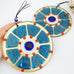 Handmade Glass Evil Eye Bead, Evil Eye Wall Hanging, Blue Evil Eye