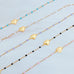 Dainty Color Dots Chain Heart Bracelet