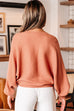 Ribbed Knit Button Front Dolman Sleeve Sweater Cardigan