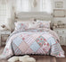 DaDa Bedding Hint of Mint Floral Pastel Cotton Patchwork Ruffle