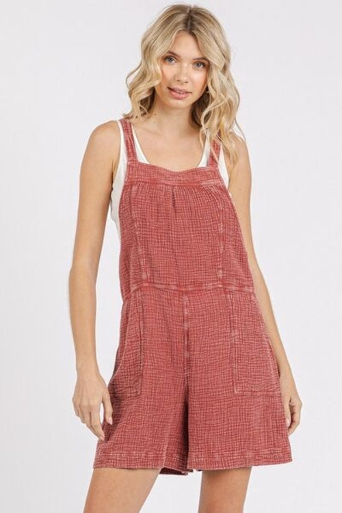 Mittoshop Textured Knotted Overalls with Wide Straps