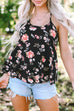 Fallon Floral Spaghetti Straps Strappy Back Tank T