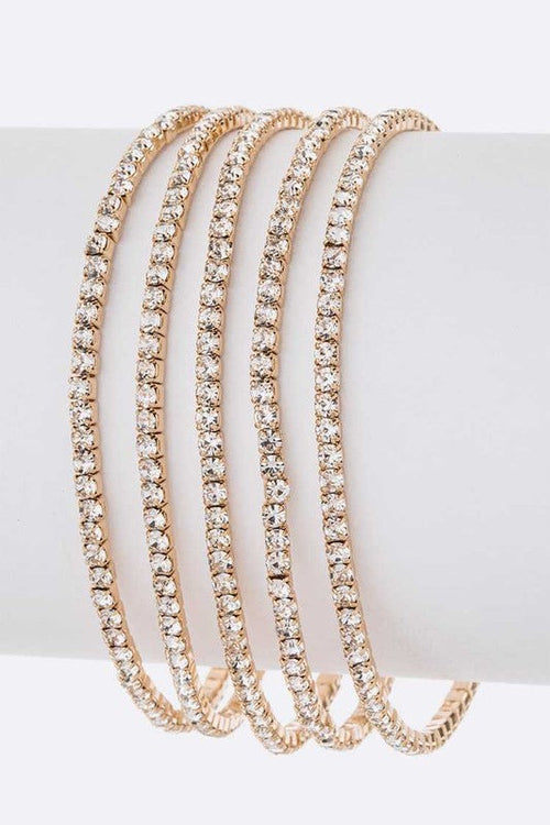 Crystal Stretch Bracelets Set