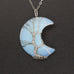 Cross-Border New Handmade Necklace Jewelry Moon Natural Crystal Stone