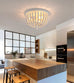 White Boho Beaded Flush Mount Ceiling Light 3 Lights